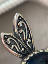 Cargar imagen en el visor de la galería, Anillo Libélula Ópalo negro (Plata .925)