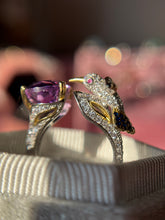 Cargar imagen en el visor de la galería, Anillo Colibrí - Amatista Facetada (Plata.925)