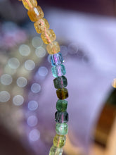 Cargar imagen en el visor de la galería, Pulsera ajustable Plata .925 Turmalina cúbica varios colores
