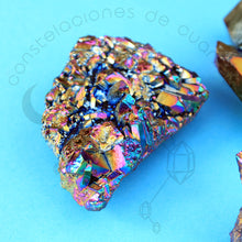Cargar imagen en el visor de la galería, Puntas / Cluster de Cuarzo Blanco Aura Titanio