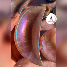 Cargar imagen en el visor de la galería, Bowl de Cuarzo Rosa Aura Ángel en Forma de Luna