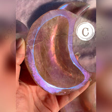 Cargar imagen en el visor de la galería, Bowl de Cuarzo Rosa Aura Ángel en Forma de Luna