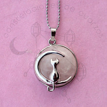 Cargar imagen en el visor de la galería, Collar con Dije de Gato y Media Luna