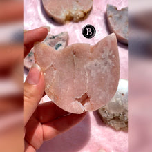 Cargar imagen en el visor de la galería, Cabeza de Gato de Amatista Rosa