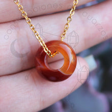 Cargar imagen en el visor de la galería, Collar / Cuenta de Cuarzo Perforado