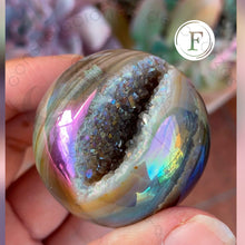 Cargar imagen en el visor de la galería, Esfera de Ágata Aura Ángel