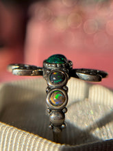 Cargar imagen en el visor de la galería, Anillo Libélula Ópalo negro (Plata .925)
