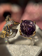 Cargar imagen en el visor de la galería, Anillo Colibrí - Amatista Facetada (Plata.925)
