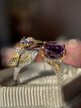 Cargar imagen en el visor de la galería, Anillo Colibrí - Amatista Facetada (Plata.925)
