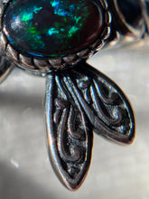 Cargar imagen en el visor de la galería, Anillo Libélula Ópalo negro (Plata .925)
