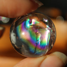 Cargar imagen en el visor de la galería, Esferas de Cuarzo Ahumado con Arcoíris 🌈✨
