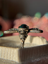 Cargar imagen en el visor de la galería, Anillo Libélula Ópalo negro (Plata .925)
