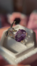 Cargar y reproducir el video en el visor de la galería, Anillo Colibrí - Amatista Facetada (Plata.925)
